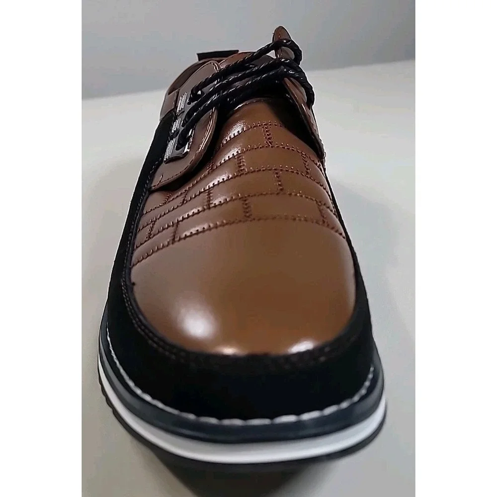 Gatsby Mens Brown Leather Oxford Derby Shoes‎ Size 10 Orthopedic Lace Up 898